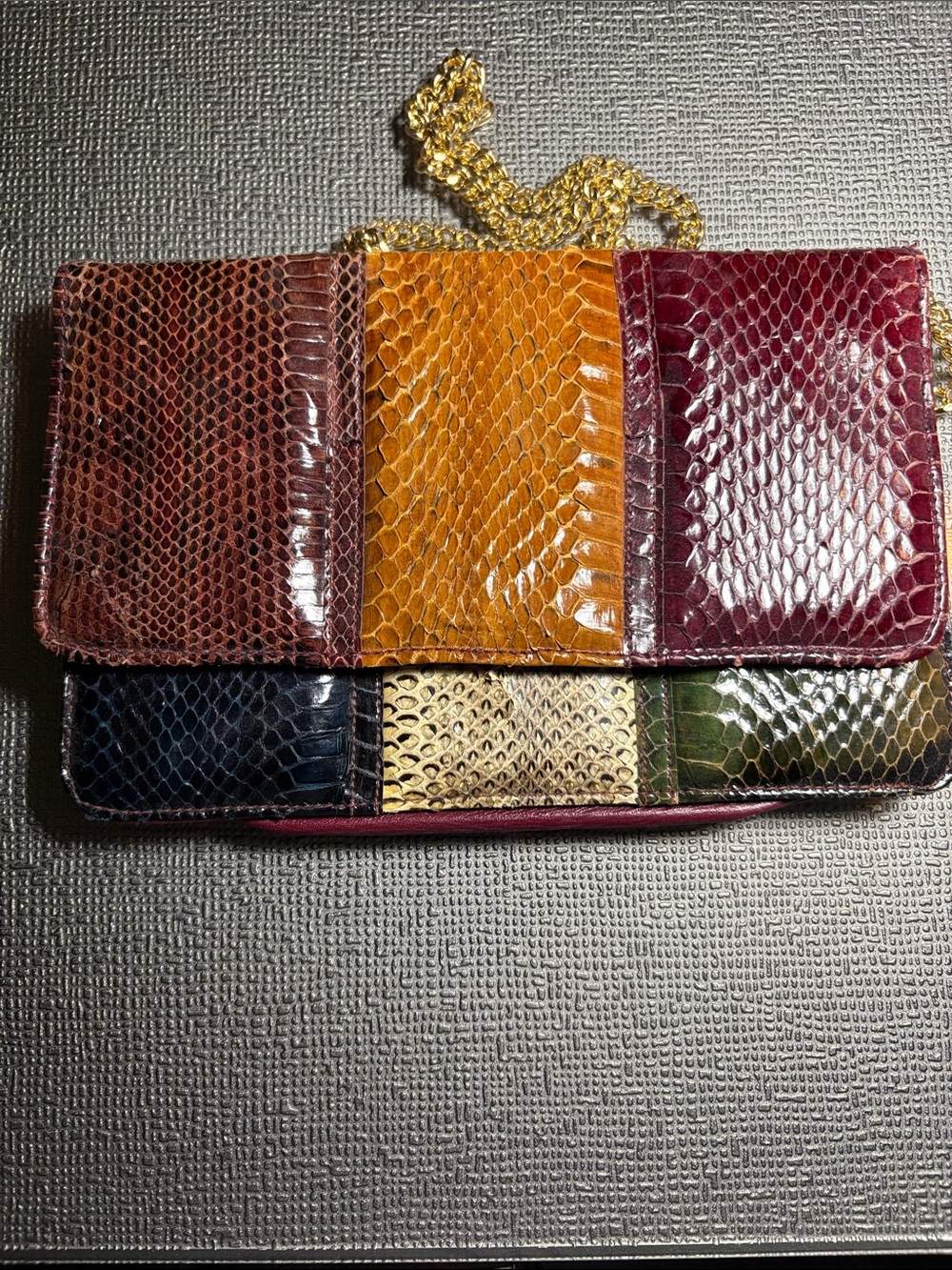 Vintage Snake Skin Handbag